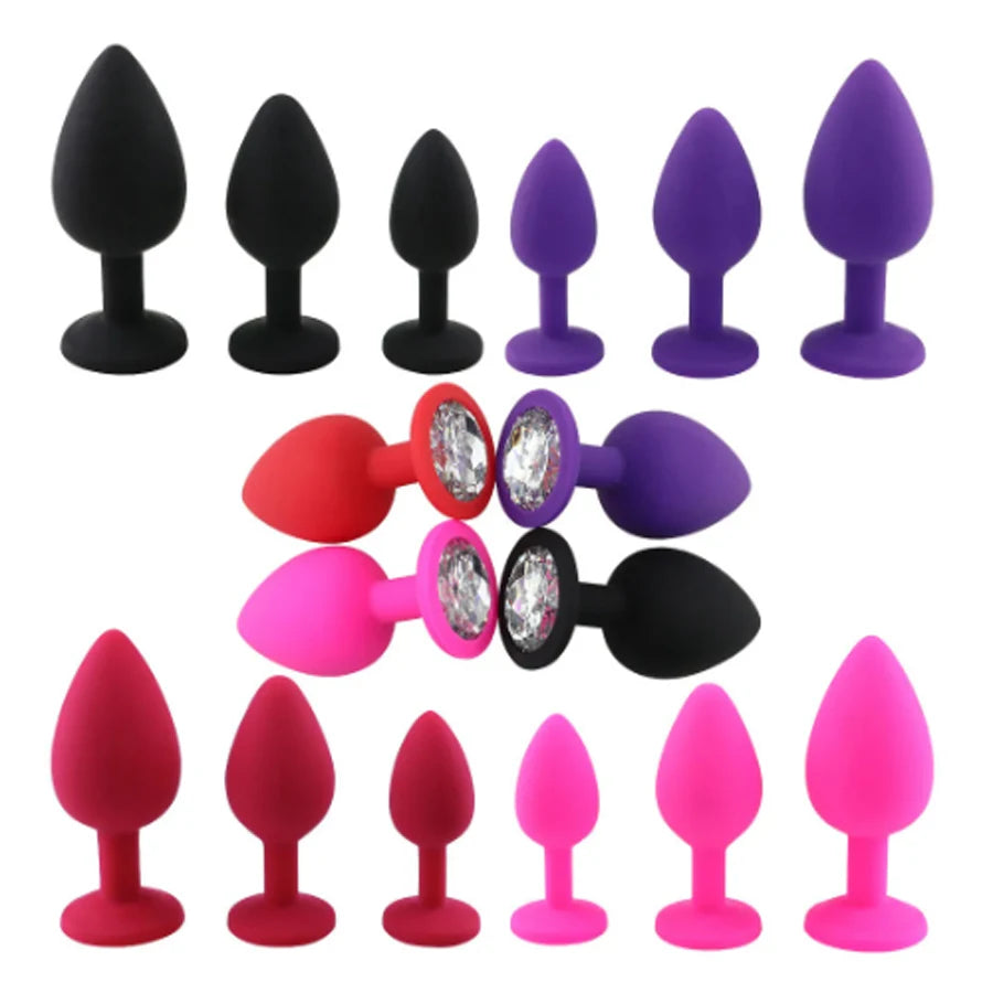 Butt Plug Anal Plug Unisex Sex Stopper 3 Diferentes Tamanhos e cores variadas - unisex